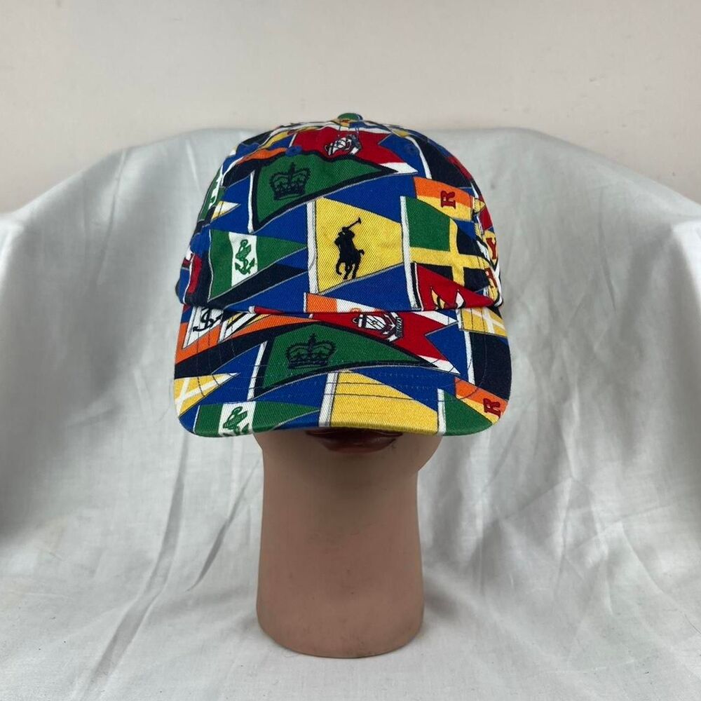 Polo Ralph Lauren Nautical Flag Multicoloured Cotton Cap Rare